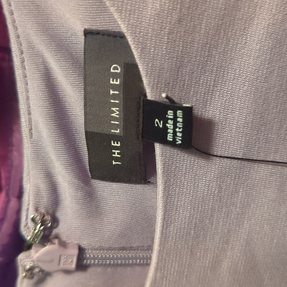 NWT The Limited Lavender Purple Sheath Dress with Ruffle Hem Women's Size 2 NEW - Picture 3 of 6